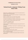 National boards&colon; component 1 Biology Exam Study Guide&period;