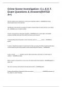 Crime Scene Investigation&colon; C&period;L&period;E&period;E&period;T&period; Exam Questions & Answers&lpar;RATED A&plus;&rpar;