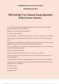 NH Pesticide Core Manuel Exam Questions With Correct Answers&period;