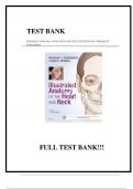 Test Bank - for Illustrated Anatomy of the Head and Neck 5th Edition by Margaret J&period; Fehrenbach&comma; All Chapters &vert; Complete Guide A&plus;