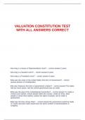 VALUATION CONSTITUTION TEST WITH ALL ANSWERS CORRECT
