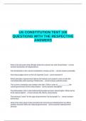US CONSTITUTION TEST 100 QUESTIONS WITH THE RESPECTIVE ANSWERS
