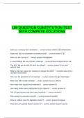 100 QUESTION CONSTITUTION TEST WITH COMPETE SOLUTIONS&period;