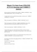Illinois CNA State Exam UPDATED  ACTUAL Questions and CORRECT  Answers