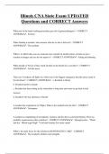 Illinois CNA State Exam UPDATED  Questions and CORRECT Answers