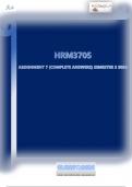 HRM3705 ASSIGNMENT 7 &lpar;COMPLETE ANSWERS&rpar; SEMESTER 2 2024