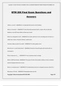 BTM 200 Final Exam Questions and Answers