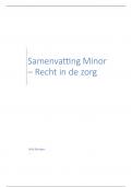 Samenvatting Recht en gezondheidszorg
