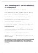 MAIC &lpar;questions with verified solutions&rpar; already passed