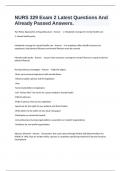 NURS 329 Exam 2 Latest Questions And Already Passed Answers&period;