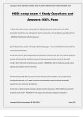 HESI comp exam 1 Study Questions and Answers 100&percnt; Pass