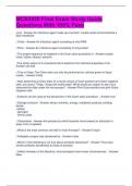 MCB3020 Final Exam Study Guide Questions With 100&percnt; Pass