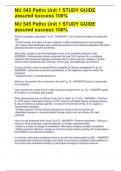 NU 545 Patho Unit 1 STUDY GUIDE assured success 100&percnt; 
