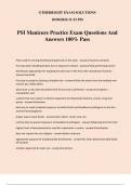 PSI Manicure Practice Exam Questions And Answers 100&percnt; Pass