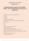 Professional Home Inspector Exam NHIE &sol; TREC - Part 2 Exam Questions And Answers 100&percnt; Pass