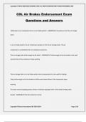 CDL Air Brakes Endorsement Exam Questions and Answers