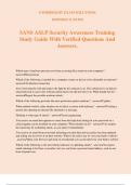 SANS ASLP Security Awareness Training Study Guide With Verified Questions And Answers&period;