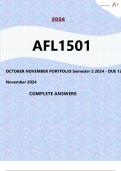 AFL1501 OCTOBER NOVEMBER PORTFOLIO &lpar;COMPLETE ANSWERS&rpar; Semester 2 2024 - DUE 12 November 2024