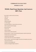 TESOL Final Exam Questions And Answers 100&percnt; Pass