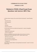 Methods in TESOL &lbrack;Final Exam&rsqb; Exam Questions And Answers 100&percnt; Pass