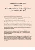 Texas DPS CID Exam Study Set Questions And Answers 100&percnt; Pass