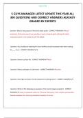 5 GUYS MANAGER LATEST UPDATE THIS YEAR ALL 300 QUESTIONS AND CORRECT ANSWERS ALREADY GRADED BY EXPERTS