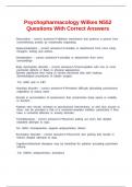 Psychopharmacology Wilkes N552 Questions With Correct Answers