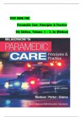 TEST BANK For Paramedic Care - Principles and Practice&comma; 6th Edition&comma; Volume 1 - 5 by Bledsoe&comma; Verified Chapters&comma; Complete Newest Version