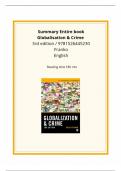 Summary globalisation and crime Franko 3rd edition 2019 entire book&comma; a bit more elaborate that regular summaries