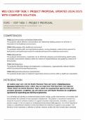 WGU C823 FDP TASK 1&colon; PROJECT PROPOSAL UPDATED 2024&sol;2025 WITH COMPLETE SOLUTION