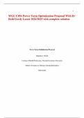 WGU C854 Power Form Optimization Proposal With Dr Beth Gordy Latest 2024&sol;2025 with complete solution