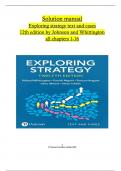 Solution Manual for Exploring Strategy Text And Cases 12th Edition Gerry Johnson, Richard Whittington