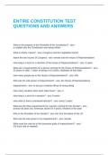 ENTIRE CONSTITUTION TEST QUESTIONS AND ANSWERS