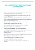 US CONSTITUTION TEST QUESTIONS AND ANSWERS