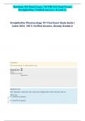 Straighterline Pharmacology 101 Final Exam Study Guide &vert; Latest 2024&comma; 100 &percnt; Verified Answers&comma; Already Graded A