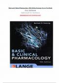 Test Bank for Basic and Clinical Pharmacology 14th Edition By Bertram G&period; Katzung Chapter 1-66 Complete Guide A&plus;