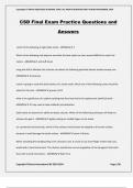 CSD Final Exam Practice Questions and Answers