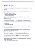 RPLU - Exam 1 Questions With Answers Graded A&plus; Assured Success