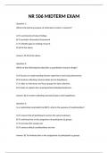 NR506&sol;NR 506 ACTUAL MIDTERM EXAM QUESTIONS AND VERIFIED ANSWERS 100&percnt; SOLVED