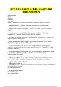 DIT 121 Exam 1&vert;131 Questions and Answers