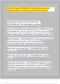 LMR Georgette&rsquo;s PMHNP Certification Exam Latest Questions And Correct Answers&lpar;Verified Answers&rpar; Acmprosate contraindicated with who&quest; - ANSW&period;&period;Pts with kidney problems