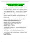 Telemetry Test Review Exam Questions with Answers