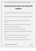 Idaho Real Estate &lpar;State Test&rpar; Study Guide Solutions