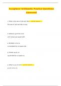 Accuplacer Arithmetic Practice Questions Answered