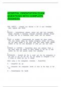 HOSPITAL ORIENTATION EXAM QUESTIONS WITH COMPLETE ANSWERS&period;