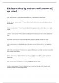kitchen safety &lpar;questions well answered&rpar; A&plus; rated
