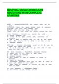 HOSPITAL ORIENTATION EXAM QUESTIONS WITH COMPLETE ANSWER1