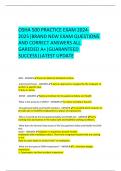  OSHA 500 PRACTICE EXAM 2024-2025&vert;BRAND NEW EXAM QUESTIONS AND CORRECT ANSWERS ALL GRADED A&plus;&vert;GUARANTEED SUCCESS&vert;LATEST UPDATE