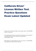 California Driver' License  Latest Updated