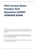 P&C License Exam Practice Test Questions LATEST UPDATED EXAM